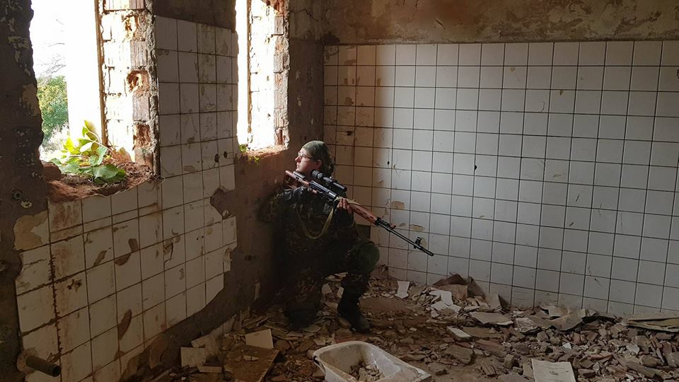 Separatista při bojích v Doněcku